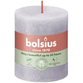 Bolsius Rustik Stumpenkerze 8 x 6,8 cm gefrorener lavendel