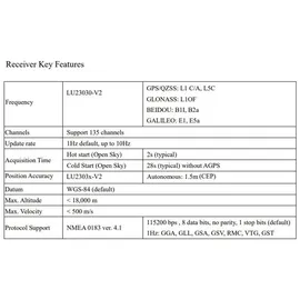 Locosys Hochleistungs-GNSS-Empfänger, GPS/GLONASS/Galileo/BeiDou/QZSS Unterstützung, 1-10Hz