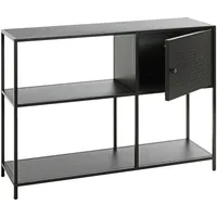 Haku-Möbel Bücherregal 100 x 30 x 75 cm Schwarz