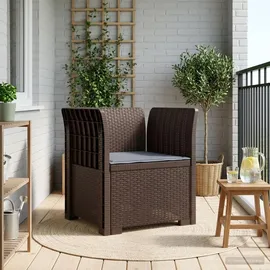 vidaXL 1-Sitzer Sessel 1 x 1 x 1 cm braun