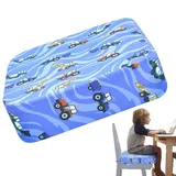 JIEBWCHA Kleinkind-Sitzerhöhung, Esszimmerstuhl, Kleinkind-Sitzerhöhung mit Gurten, waschbar, rutschfest, Cartoon-Kinder-Sitzerhöhung für Esszimmerstuhl, 36 x 32 x 9 cm