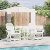 vidaXL Adirondack Schaukelstühle 59 x 70 x 100 cm weiß 2 St.
