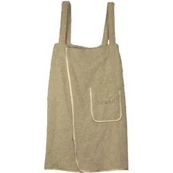 EXKLUSIV HEIMTEXTIL Sauna Set 3-Teilig Frottee Saunakilt Saunatuch Sarong Damen beige