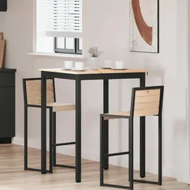 vidaXL Bartisch Natur 80 x 80 x 105 cm Massives Kiefernholz Beige
