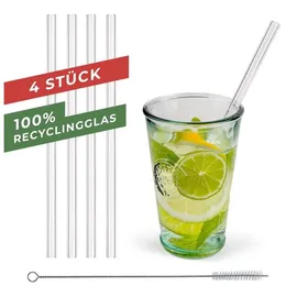 Cepewa Trinkhalme Glas 20 cm 4 St. Transparent