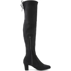 Overkneestiefel, Slouchy Boots,Langschaft Stiefel,Schlupf-Boot, weiches Stretchmaterial, Gr. 40, schwarz, , 52505456-40