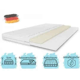 marpur TOP5 Matratzentopper Latexauflage 90 x 200 cm weiß