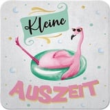 Sheepworld - 48143 - Untersetzer, B21, Flamingo, Kleine Auszeit, Kork, 9,5cm x 9,5cm