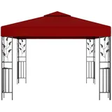 vidaXL Pavillon 3x3 m Weißrot