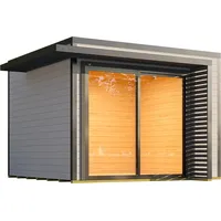 Weka Design Gartenhaus Pure Garden Amberley mit Aluminium-Schiebetür -