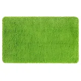 PANA® Hochflor Badematte (50x80 cm) • Weicher Badteppich aus Mikrofasern • rutschfest & waschbar • Badvorleger, Duschvorleger, Badematte, Badezimmerteppich • Farbe: Grün