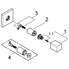 Grohe Eurocube Unterputzventil Silber