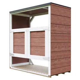 TIMBELA Mülltonnenbox M980A 153 x 159 cm rot