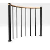 Minka Rundes Brüstungsgeländer 140 cm Holz/Stahl