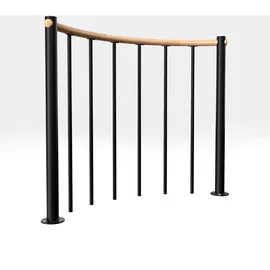 Minka Rundes Brüstungsgeländer 140 cm Holz/Stahl