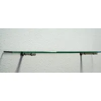 Dekoleidenschaft Wandregal aus 6mm Glas, klar, Verschiedene Formen und Größen, Glasregal, Glasboden, Glasablage, Badregal, Eckregal Bad Ablage Regal (Tablarträger Stick 130, 40x15 cm)