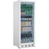 METRO Professional Getränkekühlschrank GSC4280, Metall/Glas, 280 L, belüftete Kühlung, 210 W, mit Schloss, Weiß