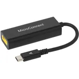 MicroConnect USB-C auf quadratischen Lenovo-Stecker Adapter Schwarz