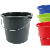 CENTI Warenhandels GmbH Putzeimer 5 Liter Blau/Rot/Grün/Silber 4 St.
