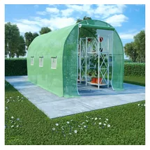 furnicato Gewächshaus Kunststoff Grün 6 mm 6,86 m2