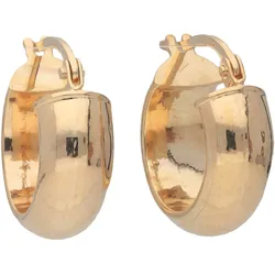 Paar Creolen VIVANCE "Klassik", gelb (gelbgold 375), Ohrringe, Damen, Gelbgold 375