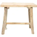 mgc24 - Hocker aus Teakholz rechteckig 40,5 x 20,5 x 38,5cm