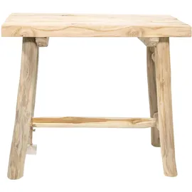 mgc24 - Hocker aus Teakholz rechteckig 40,5 x 20,5 x 38,5cm