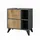 Vicco Waschbeckenunterschrank 2 Schubladen 60 x 62 x 30 cm Dunkelgrau/Braun