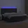 vidaXL Boxspringbett mit Matratze & LED Schwarz 200x200 cm Kunstleder