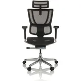 HJH Office Bürostuhl ERGOHUMAN SLIM GEN2 Netzstoff Schwarz