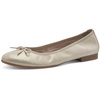 Ballerina Festtagsschuh, Hochzeitsschuh, Flats mit Schleife im Metallic Look Gr. 39 (5,5/6), goldfarben , 81184237-39