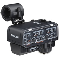 Tascam XLR-Mikrofonadapter für spiegellose Kameras mit Analogeingang (CA-XLR2D-AN)