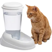 Ferplast Wasserspender für Hunde und Katzen Nadir Drinker 3 Liter für kleine und mittelgroße Hunde, Rutschfester Boden, 29,2 x 20,2 x H 28,8 cm Weiß