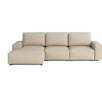 Emoebel24 Modular Ecksofa Fergi Links L-form 289x166x90 cm Hellbeige - Beige