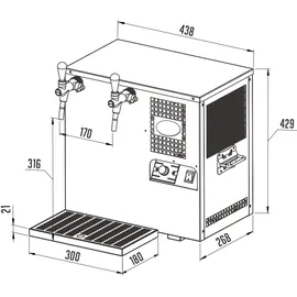 ich-zapfe Wassersprudler AS-45, 2-leitig