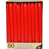 Papstar Leuchterkerzen 25 cm rot 100 St.