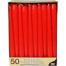 Papstar Leuchterkerzen 25 cm rot 100 St.