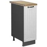 Vicco Apothekerschrank Fame-Line, 30 cm, AP Eiche, Weiß Landhaus/Anthrazit - Weiß
