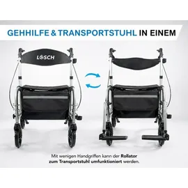 Antar Aluminium Rollator AT51005 2in1 schwarz