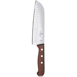 Victorinox Victorinox, Wood, Santokumesser, Extra Scharfe Klinge, Kullenschliff, 17 cm, Edler Holzgriff, Rostfreier Stahl, braun