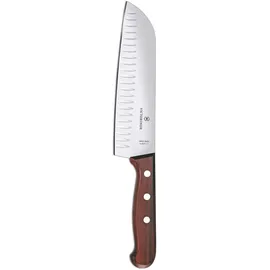 Victorinox Victorinox, Wood, Santokumesser, Extra Scharfe Klinge, Kullenschliff, 17 cm, Edler Holzgriff, Rostfreier Stahl, braun