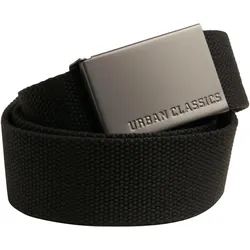 Hüftgürtel URBAN CLASSICS "Urban Classics Unisex Canvas Belt", Damen, Gr. one size, schwarz, 100% Polyester, Gürtel