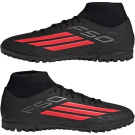 adidas F50 Club Mid TF Herren core black/lucid red 48