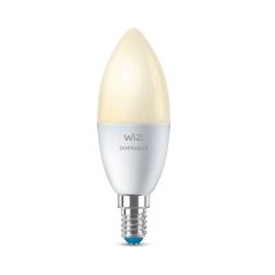 WiZ 40W E14 Kerzenform Weiß - weiß