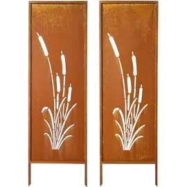 Vevor Garten-Paravent 50 x 160 cm Metall 2 St.