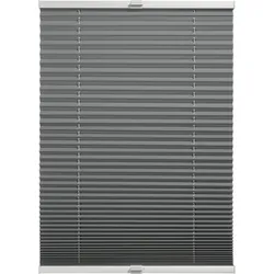 Plissee "Thermo Plissee Ella", grau, B:120cm H:130cm, Obermaterial: 100% Polyester, SCHÖNER WOHNEN-KOLLEKTION, Plissees, verschraubt, energiesparend, Thermo Rückseite