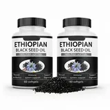 FROVOL Rein Äthiopisches Schwarzkümmelöl Kapseln 4,64% Thymochinon, rein nährstoffhaltige äthiopische Schwarzkümmelöl-Softgels, Bio kaltgepresst, gentechnikfrei, glutenfrei, 60 Softgels