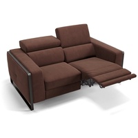 Sofanella 2-Sitzer Stoff Manzano, Relaxsofa, Designsofa, Designer Couch, Italienisches Sofa, 2er Sofa braun