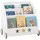 Relaxdays Kinderbücherregal 57 x 62 x 42 cm MDF weiß/grau/schwarz