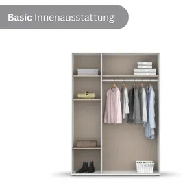 Rauch Drehtürenschrank Nabila 140 x 194 x 53 cm Grau